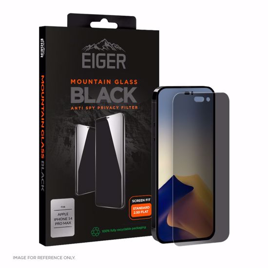 Picture of Eiger Eiger Mountain Black Privacy Screen Protector GRS 2.5D for Apple iPhone 14 Pro Max in Black